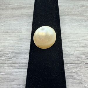 Elegant Cream Dome Brooch